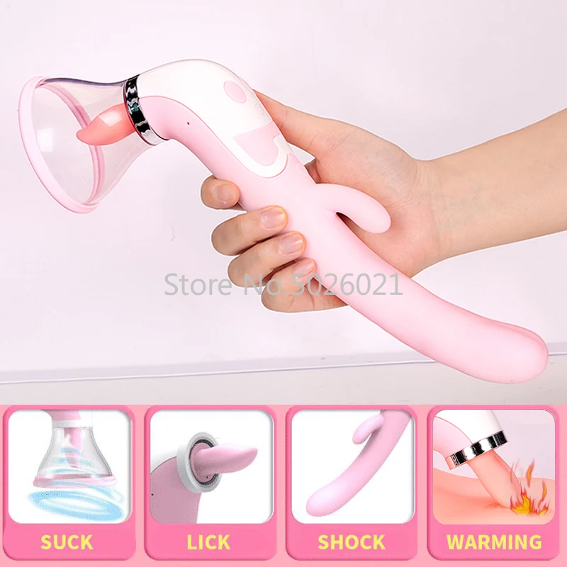 Женский вибратор точки G оральный язык клитор кролик сосут секс присоска