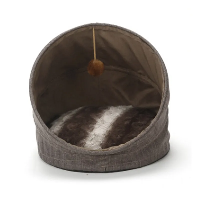 Роскошный мягкий лежак для кошек закрытые сезоны Теплый кот спальная зимняя