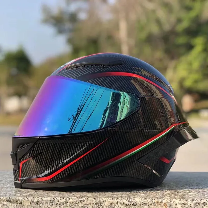 

Dgl Black Red Trajectory Helmet Fechado Moto Casco Xs capacete inteligente