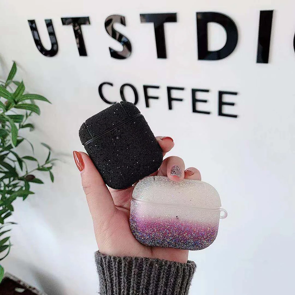 Bling Glitter gradient case For Apple Airpods Pro wireless Bluetooth Earphone Case luxury Headphone Protection Cover coque capa | Мобильные