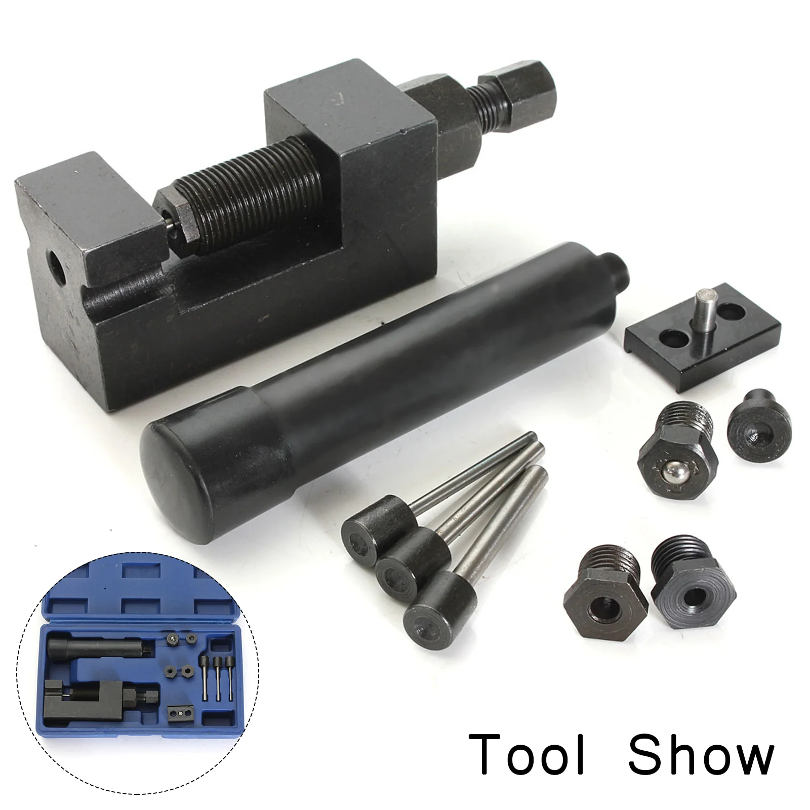 

Motorcycle 4 Pins Chain Cutter Breaker Splitter Riveting Tool Rivet Repair Set For Chain 415/420/428/520/525/530/630 Motorbike