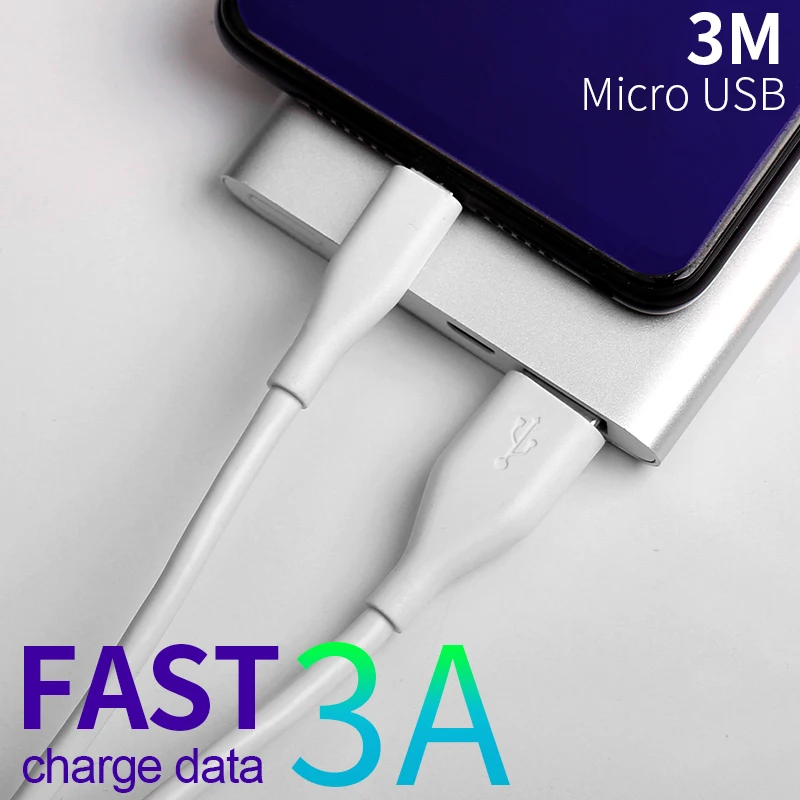 Кабель Micro USB APPACS длиной 3 м и 6 футов кабель для быстрой зарядки синхронизации