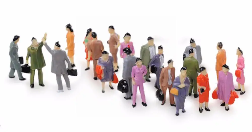 

100 шт., выборочная Шкала 1:150, маленькая окрашенная модель для людей в парке, пассажирская фигурка, окрашенная модель, уличная компоновка для л...