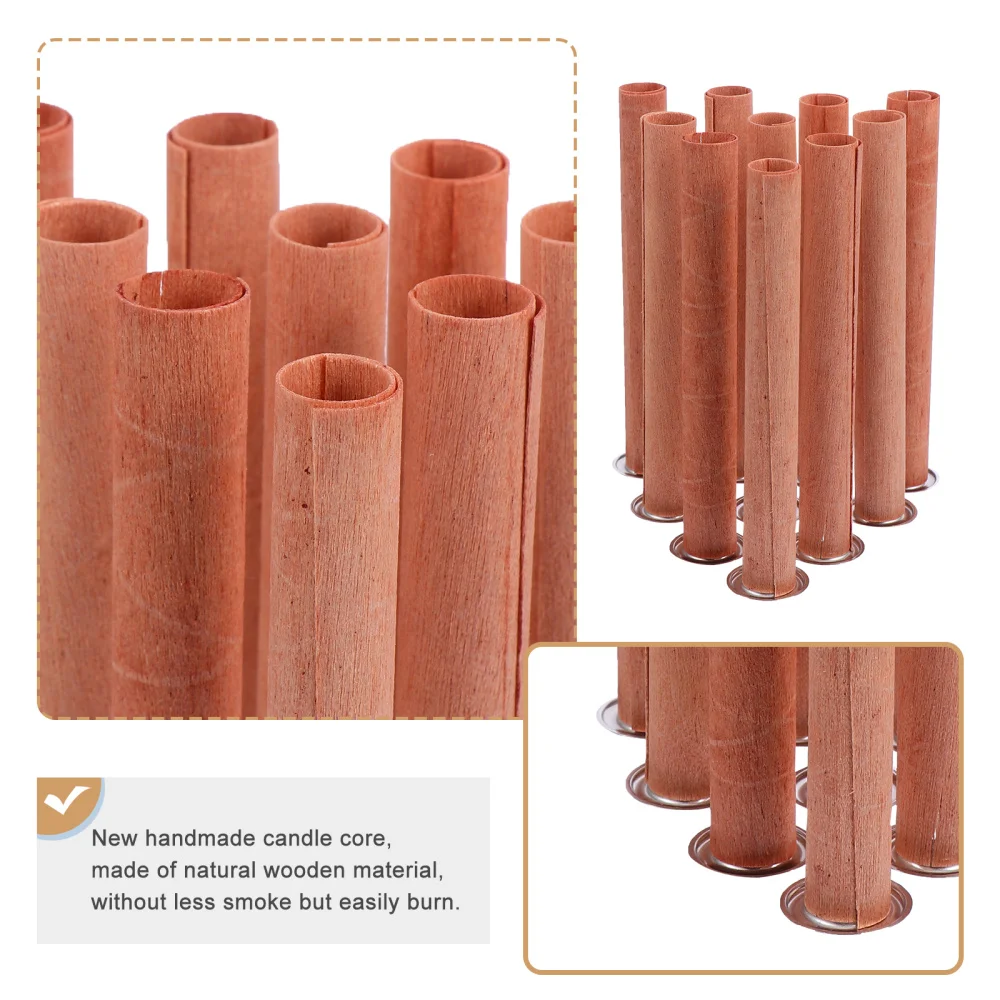 

1 Set Useful Wood Candle Wick DIY Making Supply Safe Candle Making Accessory