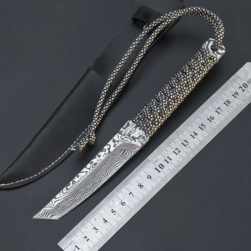 Нож Mengoing с фиксированным лезвием нож Tanto для кемпинга 5Cr13 из нержавеющей стали 58HRC