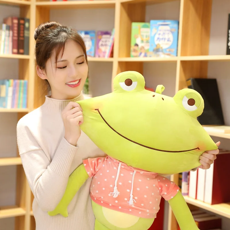 Плюшевая лягушка 65/90/110 см плюшевая Кермит игрушка мягкое мультяшное животное