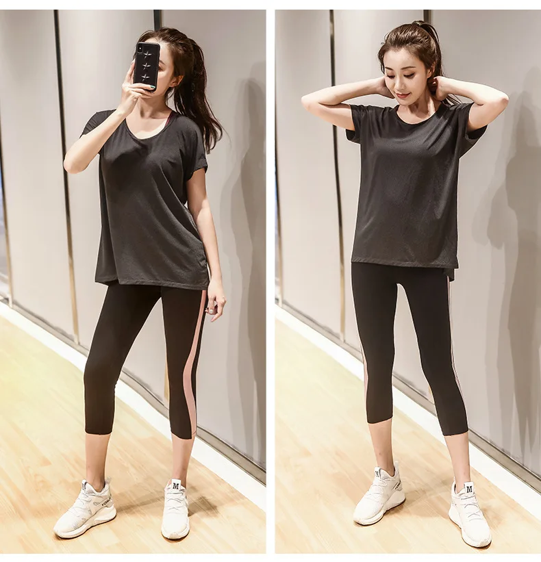Женская футболка с коротким рукавом для фитнеса и йоги|Рубашки йоги| |