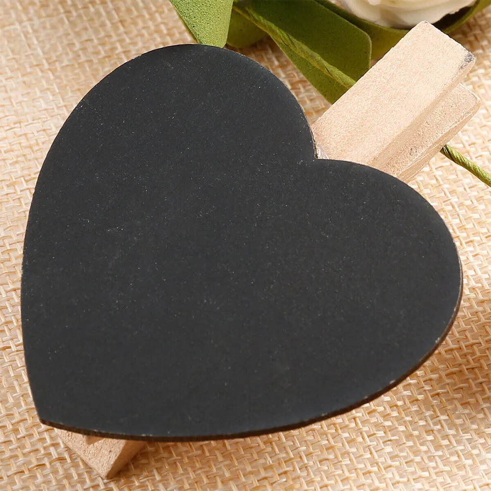 

20pcs Wooden Handicraft Decoration Creative Gift Message Blackboard Decoration Note Holder High Quality