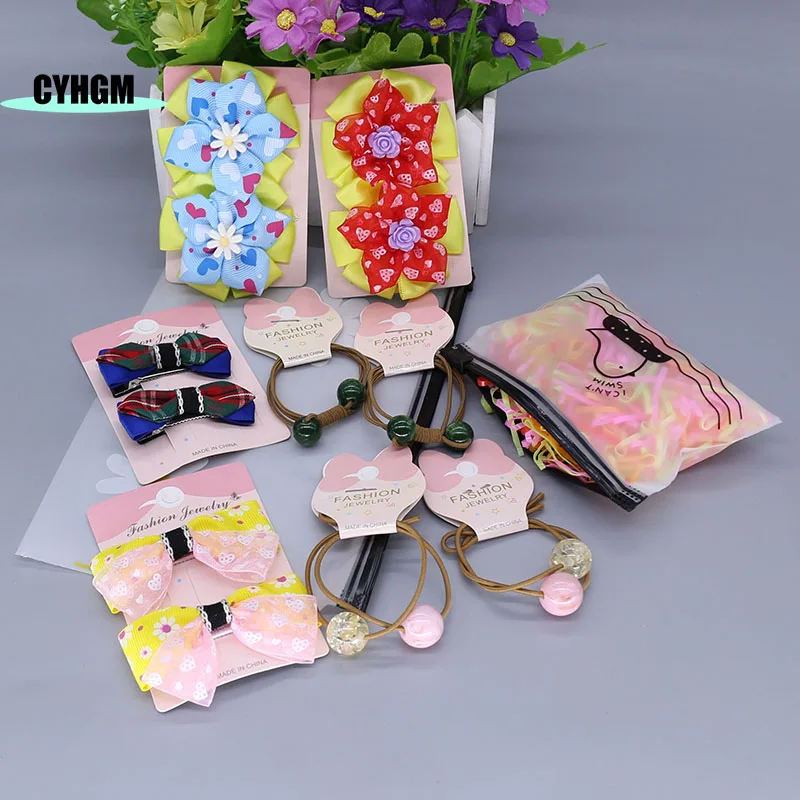 New Fashion silk scrunchie hair ties kawaii kids Elastic band girls hairpins women's hanfu accessory set K01-4 | Аксессуары для