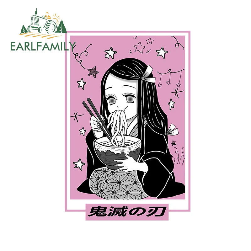 EARLFAMILY 13 см x 8 для Nezuko камадо милые стикеры на автомобиль солнцезащитные наклейки