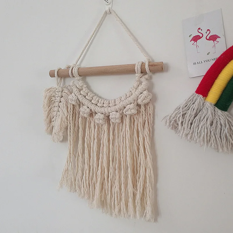 Самодельный хлопковый маленький гобелен ручной работы в скандинавском стиле