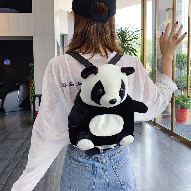 Candice guo! Супермилая плюшевая игрушка милая мультяшная панда мягкий рюкзак сумка
