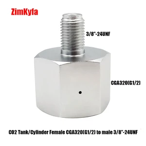 Адаптер для аквариума Homebrew CO2, переходник с внутренней резьбой CGA320 на внутреннюю резьбу 38UNF-24, подходит для картриджа 12g, мини-регулятор с резьбой