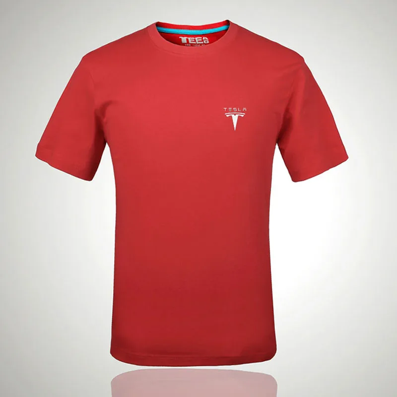 

2021 Tesla Logo T Shirt Letter Printed Fashionable Round Neck T-shirts Short Sleeve T-shirt
