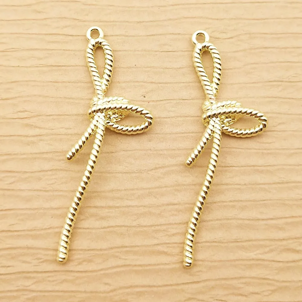 

10pcs 16x47mm bowknot charm for jewelry making crafting fashion bracelet charm necklace charms earring pendant diy finding