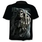 Новый Для мужчин s черепа футболки брендовая одежда в стиле панк палец череп 3Dt футболки Для мужчин топы в стиле хип-хоп 3d принт череп футболка Punisher дропшиппинг