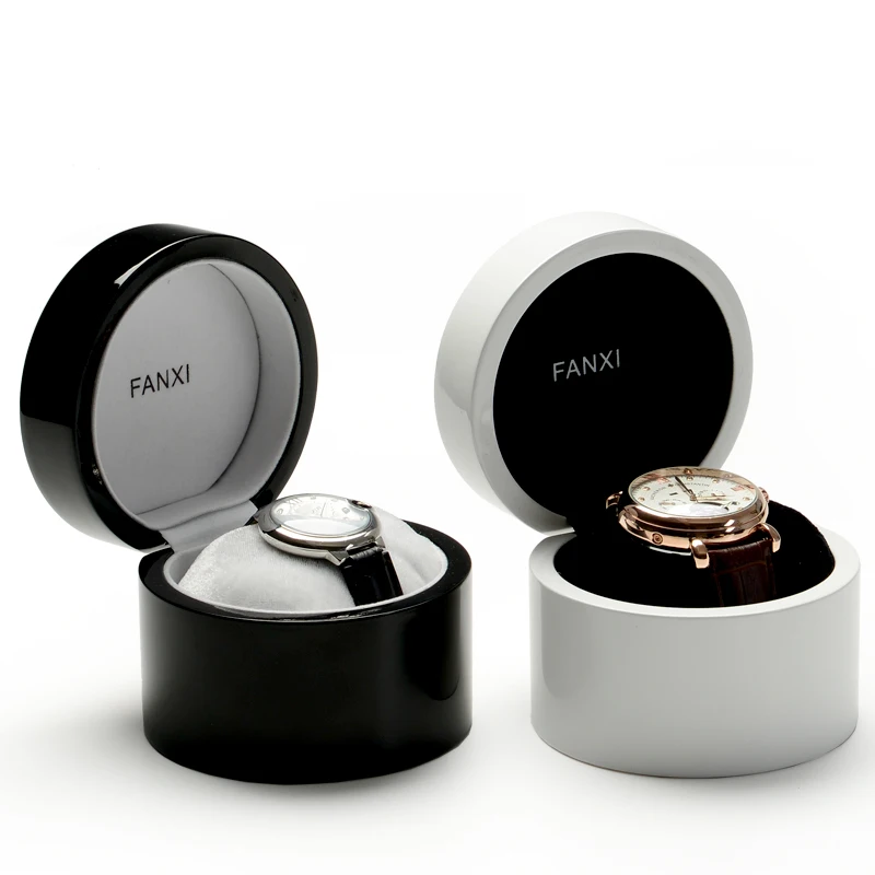 

Oirlv Luxury Black Storage Lacquered Wood Velvet Bangle Bracelet Watch Packaging Box With Pillow Men Women Watch Box Organizer