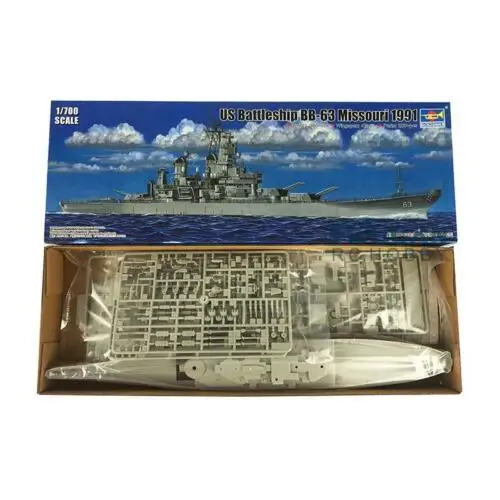 

US Stock Trumpeter 1/700 05705 USS Missouri Battleship BB-63 1991 Model Kit Warship Ornament Collection Toys TH05368-SMT5