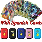 Pokemon Cards Испанская версия GX VMAX 50 вместительный держатель для альбома Жесткий Чехол для игры в Покемон Пикачу держатель для карт