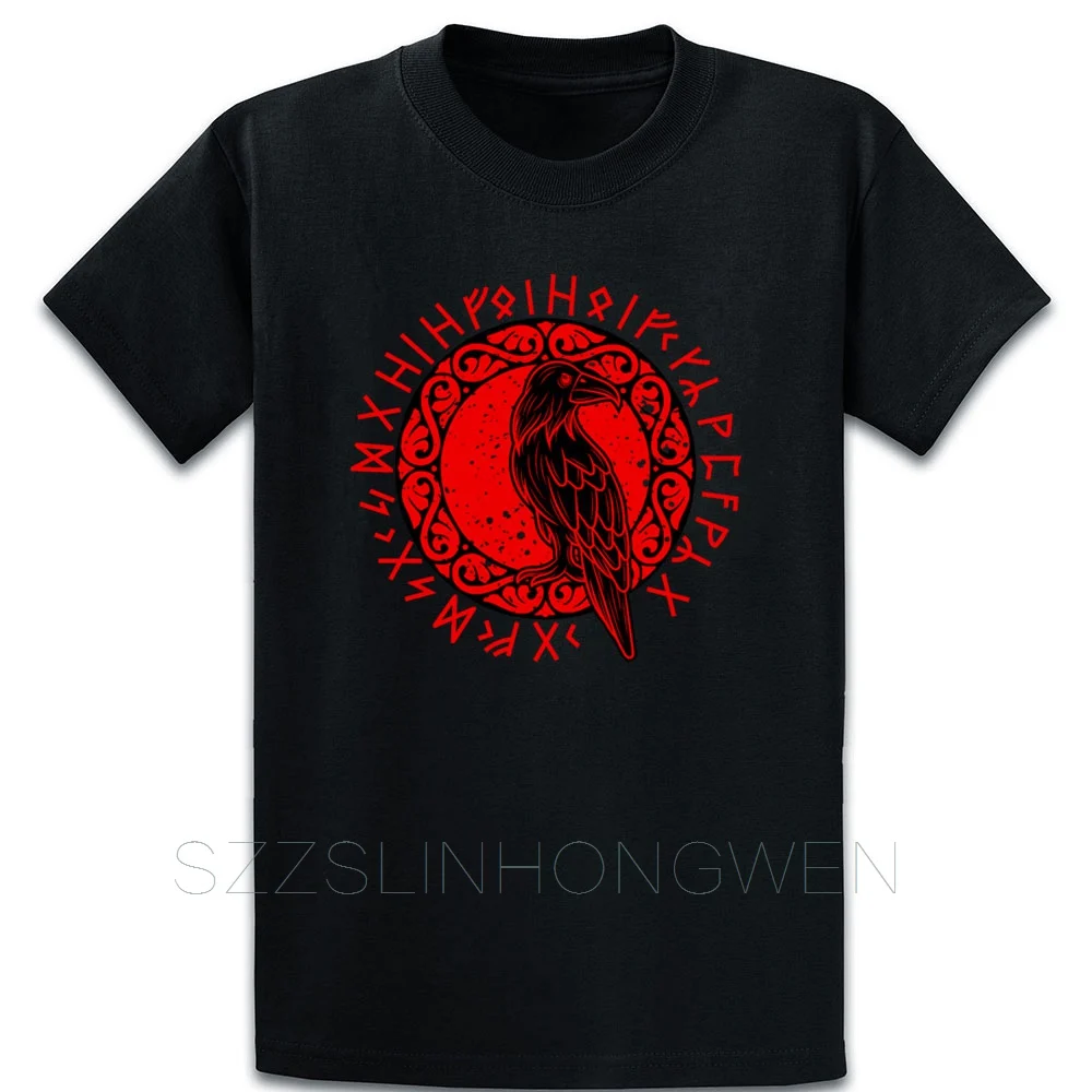 Odin Raven Vikings Runes Huginn Muninn Myth футболка тренд короткий рукав летний Стиль принт круглый