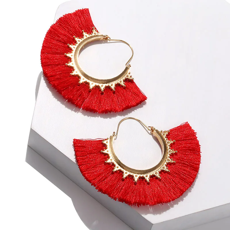 Серьги с бахромой Бохо 2020 популярные длинные серьги индийские золотого цвета Jhumka