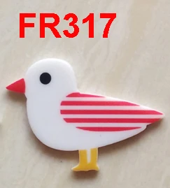FR-317 50 шт. 40*28 мм мультфильм 8 цветов Чайка Flatback смолы бант для волос многоцветный птица плоское украшение из смолы для DIY украшения дома аксессуары - Цвет: FR-317