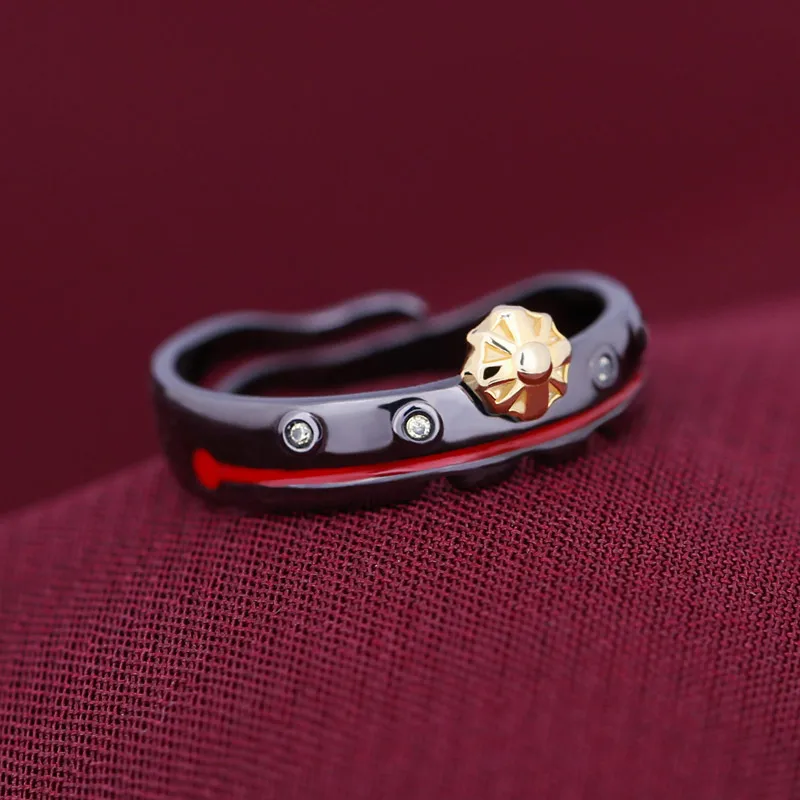

Anime Toilet Bound Jibaku Shounen Hanako kun Nene Cosplay S925 Sterling Silver Finger Ring Men Women's Adjustable Jewelry Gift