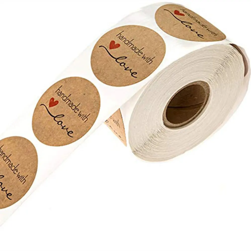 

Винтажные Стикеры из крафт-бумаги, альбом для скрапбукинга, подарки, наклейки ручной работы с надписью Love, этикетки для подарка ручной работ...