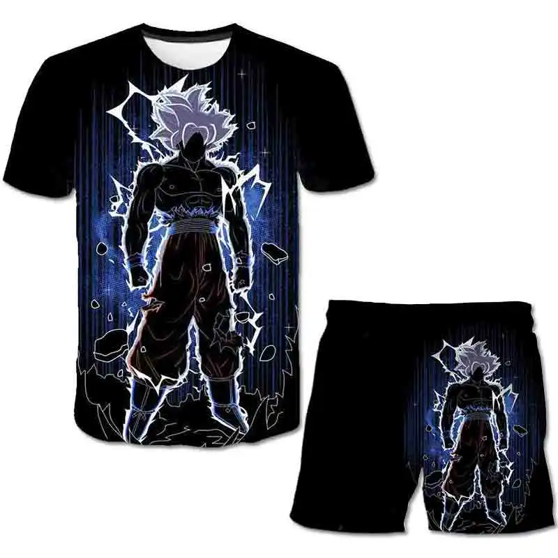 

New Fashion Vegeta Tshirts Pants Sets Dragon-Ball T Shirt Kids Clothes Japan Anime Boys Clothes Pants Children Clothing Sets