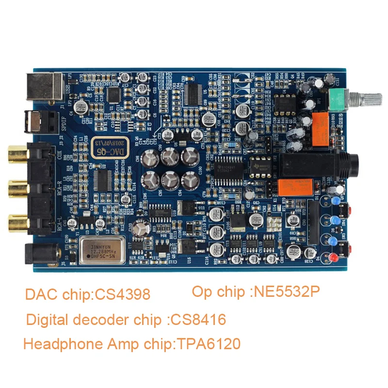 Lusya CS4398 CS8416 Bluetooth 5 0 APTX волоконно коаксиальный USB для аналогового декодирования
