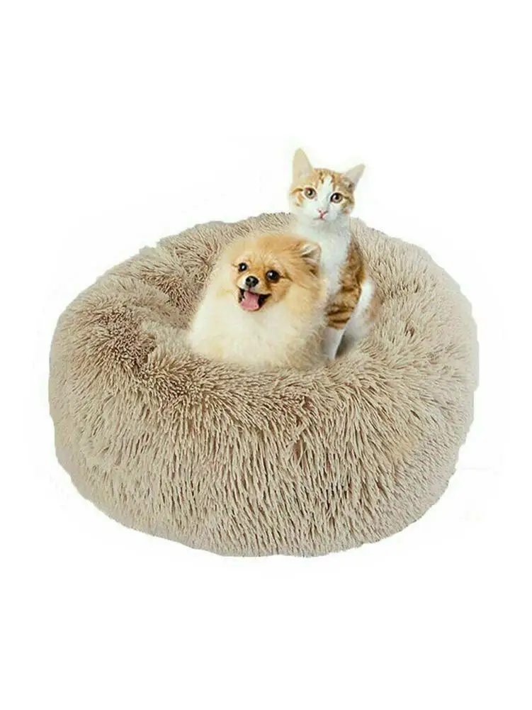 Спальный мешок для собак и кошек теплая зимняя длинная плюшевая мягкая удобная