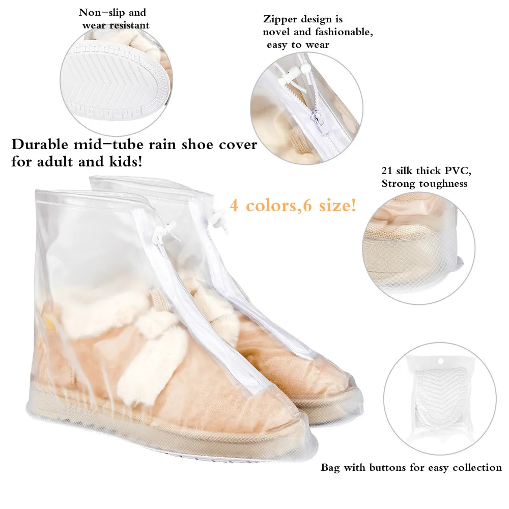 многоразовые бахилы Дешевые чехлы для обуви 1 пара водонепроницаемые защитные