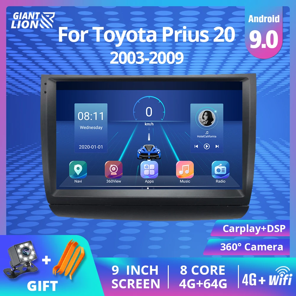 Автомагнитола DSP 2 din Android 9 0 для Toyota Prius 20 2003 2009 автомагнитола мультимедийный