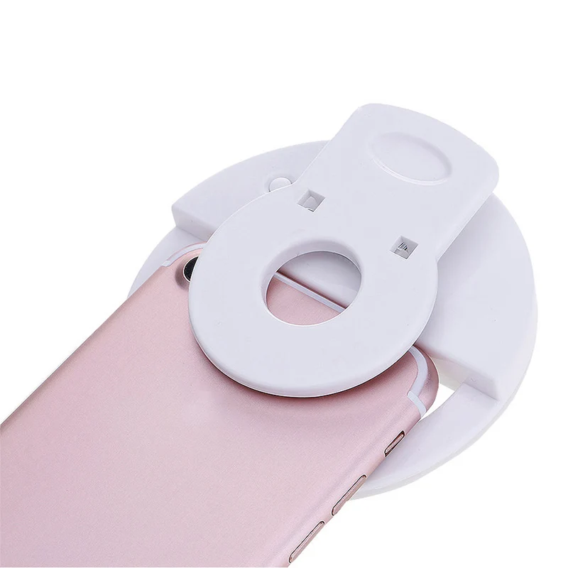 Модный портативный светодиодный кольцевой светильник для селфи лампа с зажимом