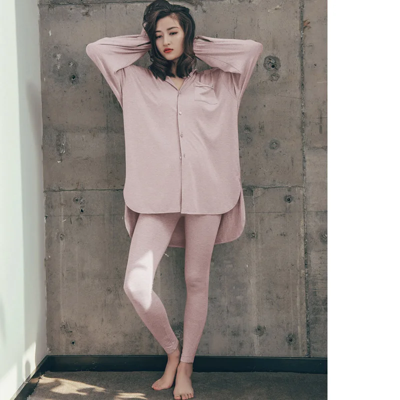 Пижамный комплект Женские Модальные осенние новые колготки из трех предметов