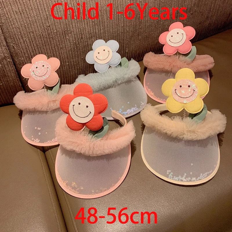 

2020 Child Crown/Animal Empty Top Baseball Cap Transparent PVC Panel Bright Candy Solid Color Wide Brim Adjustable Beach Sun Hat