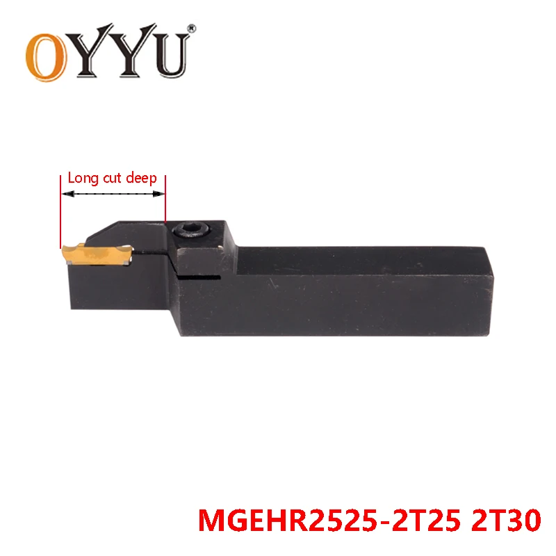 

OYYU MGEHR 2525 MGEHR2525-2T25 MGEHR2525-2T30 External Turning Tool Holder Grooving Lathe Cutter Shank Carbide Inserts Arbor