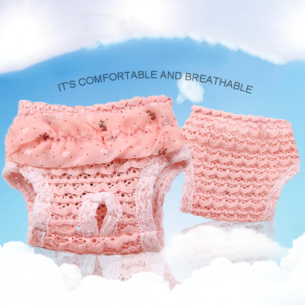 Трусики для собаки ремень Санитарно Нижнее белье Подгузники кружева