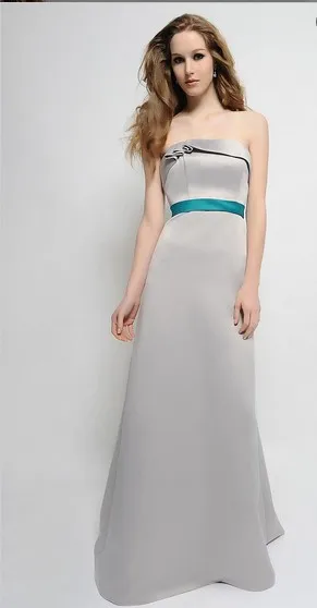 

free shipping new fashion 2016 formal gown dinner dress plus size brides maid dresses vestidos gray long Bridesmaid Dresses