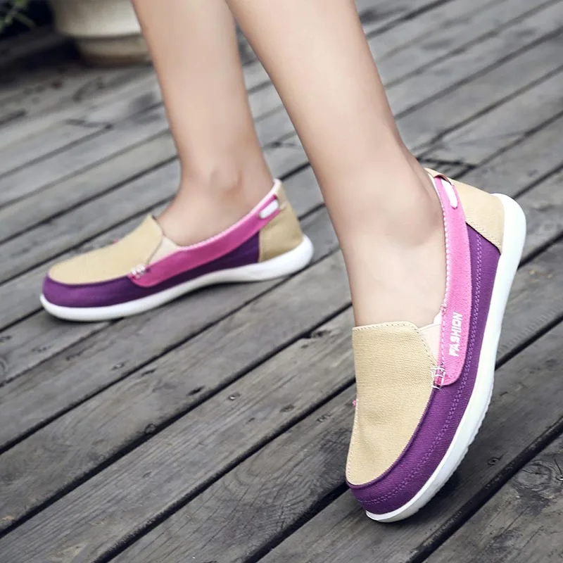 Spring Autumn Canvas Women Flats Slip On Shoes For Comfort Soft Summer 2020 Womens Flat Fashion Loafers Alpargatas de Mujer Shoe | Обувь