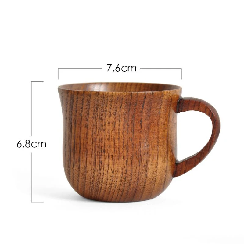 

Japanese Style Natural Wooden Cup Reusable Environmental Protection Tea Coffee Milk Wine Cup Handmade Juice Lemon Teacup