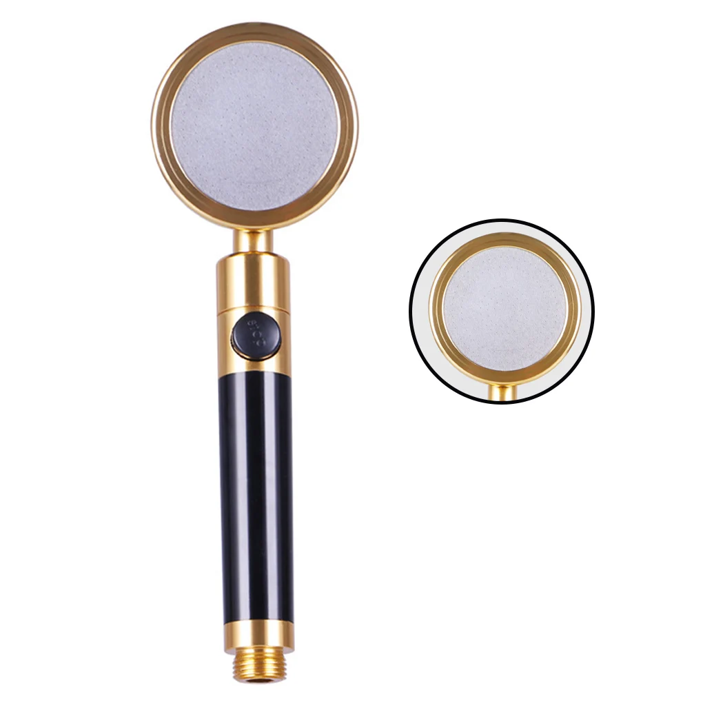 

360Adjustable Shower Head High Pressure Filter For Water Pressurized Aluminum ShowerHead With Switch On/Off Button Bath Sprayer