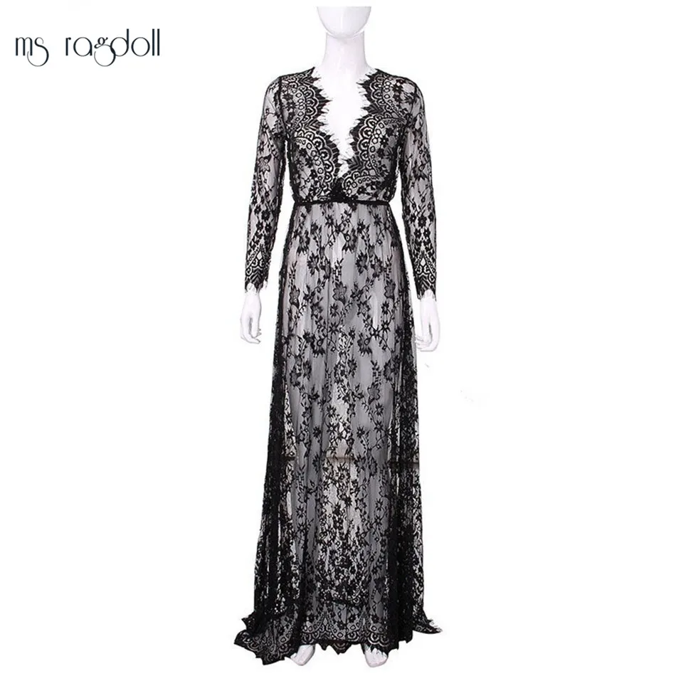 Black MS Ragdoll Babydoll эротическая ночная рубашка для женщин кружевное прозрачное белье Сексуальная v-образная пижама халаты Детская кукла женская ночная рубашка порно секс - Цвет: Black