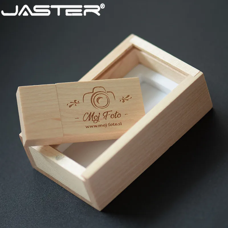 Флэш-накопитель JASTER флэш-накопитель из кленового дерева + упаковочная коробка 4