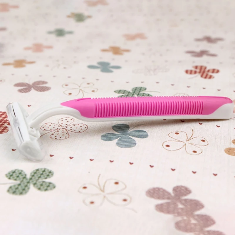 

4 Pcs Twin Blade Razor Set Disposable Razor Blades Sensitive Women's Disposable Razors w/ Non-slip Handle for Women H05F