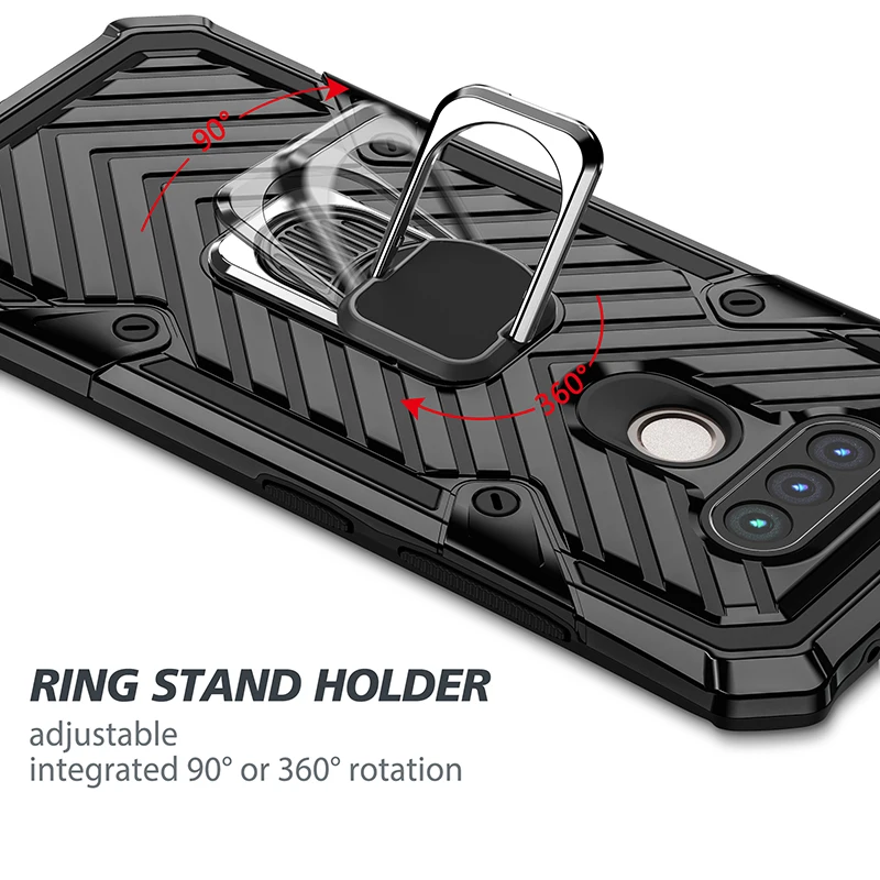 

Case for LG Harmony 4 Compatible Fit to Harmony4 Phone Car Magnetic Ring Holder Cover Cases for LG Harmony 4 Enforced Shockproof