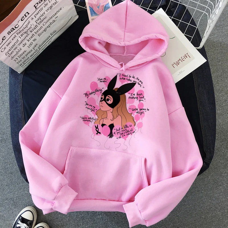 H2167 Ariana Grande Thank You Next Harajuku графическая Толстовка для женщин 90s Ullzang 7 колец забавная толстовка не звать меня Толстовка Ангел женский - Цвет: H2167