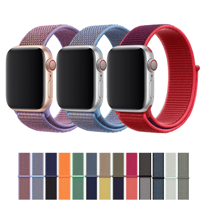Спортивный бесшовный ремешок для apple watch, ремешок 42 мм, 38 мм, версия двухслойного тканого нейлона ремешок для наручных часов iwatch, версия 5/4/3/2/1 44 мм 40 мм браслет
