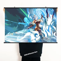 new game genshin impact shenhe poster wall scroll home decor art collectible hd wall post room decoration drop shipping