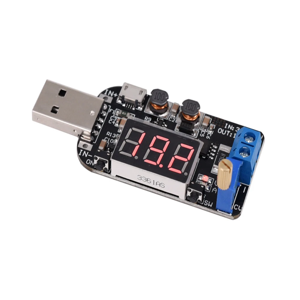 

С текущим USB Micro USB от 5 В до 3,3 В, 9 В, 12 В, 18 В, 24 В, регулируемый модуль регулятора напряжения источника питания с повышением напряжения, светоди...